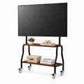 Mobile TV Stand with Double Shelves (32"–75")