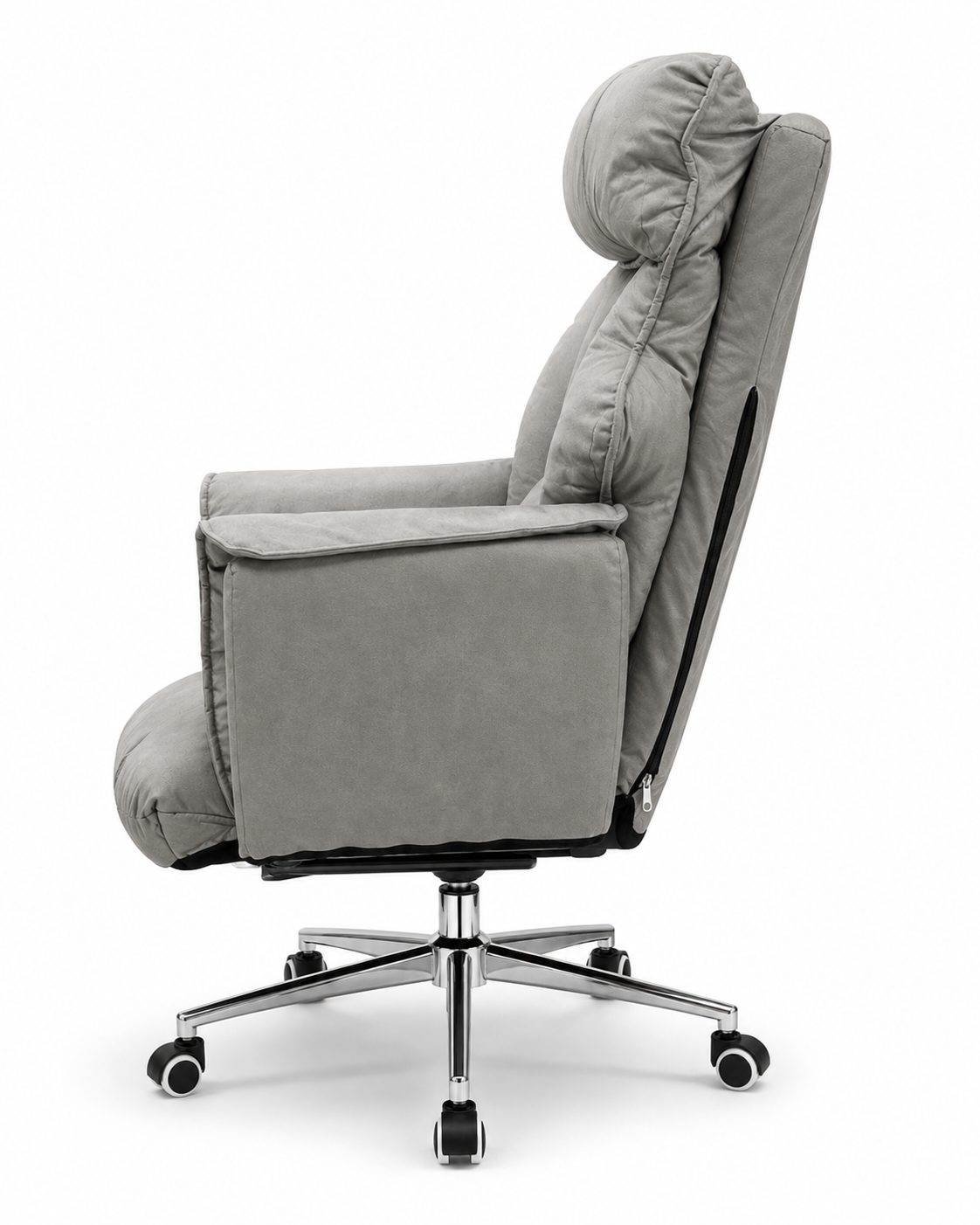 Soft Reclining Chair with Footrest - Grey