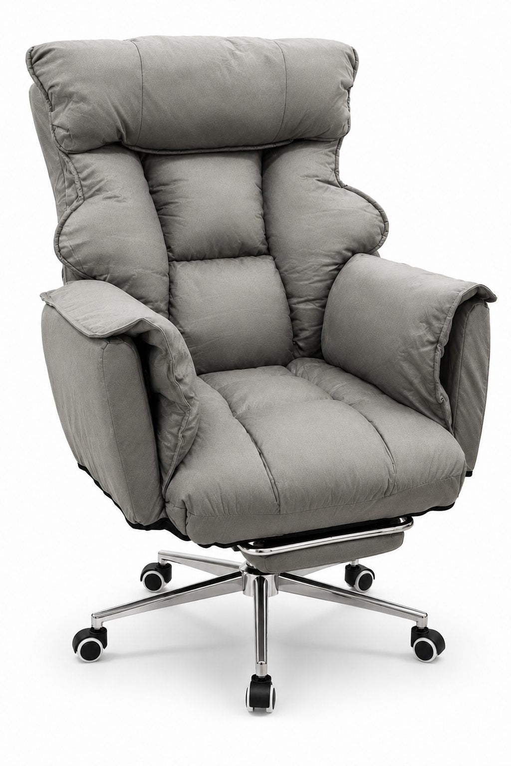Soft Reclining Chair with Footrest - Grey