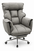 Soft Reclining Chair with Footrest - Grey