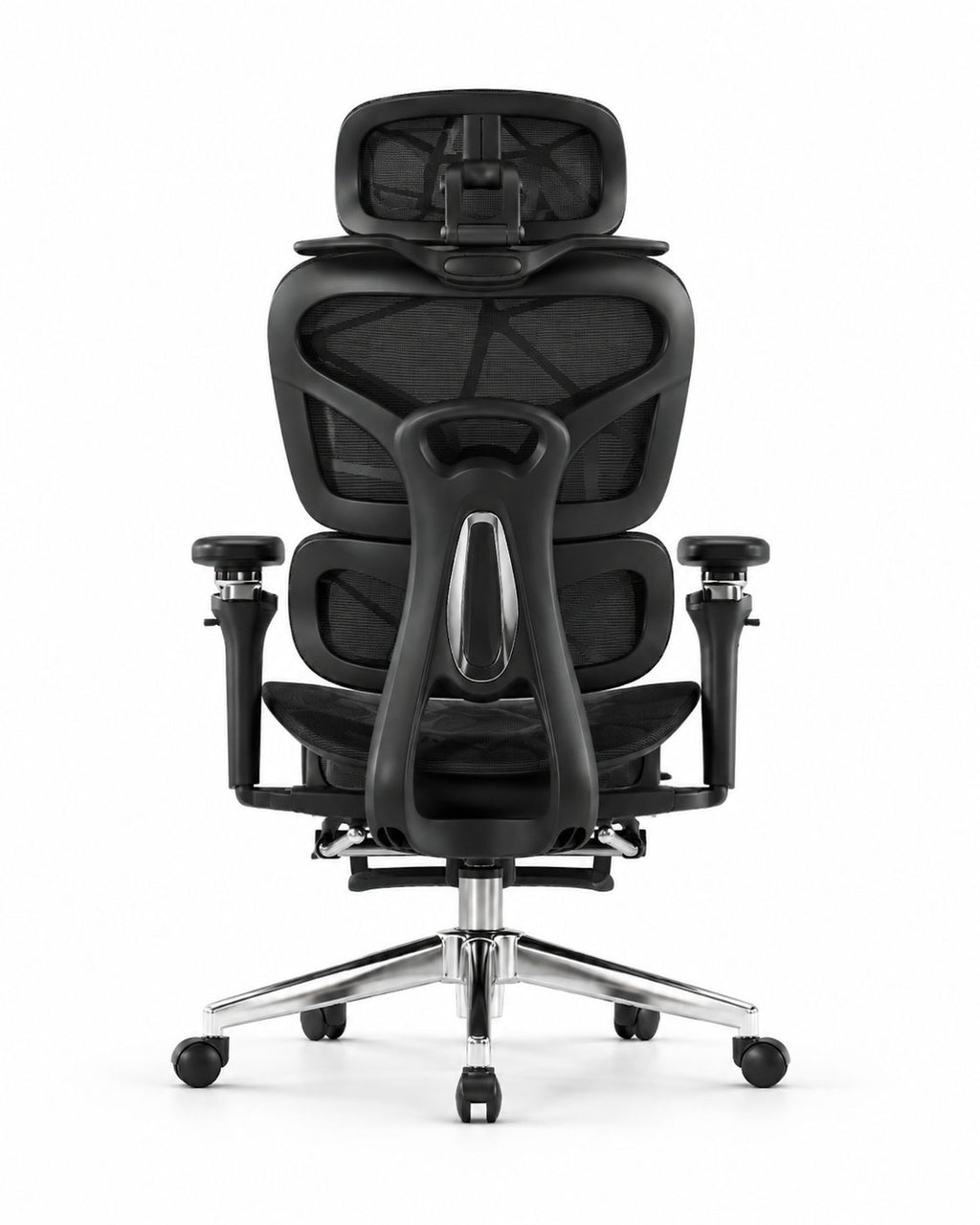 Ergonomic Mesh Office Chair with Footrest - Black