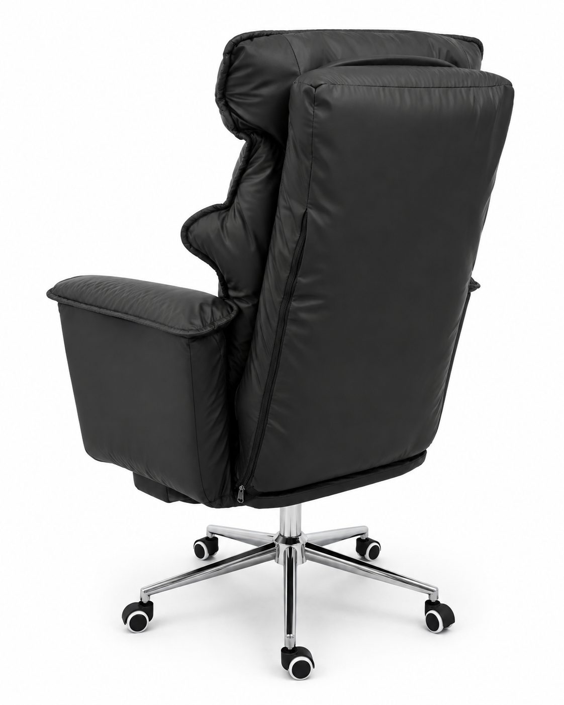 Soft Reclining Chair with Footrest - Black